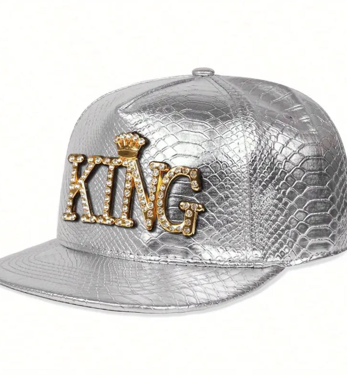 Royal “KING” Luxury Rhinestone Snapback Cap