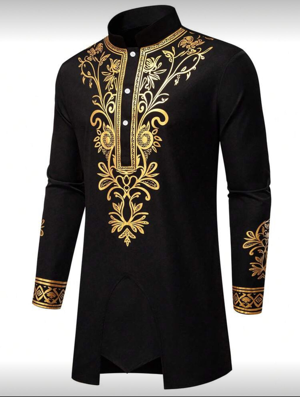 Premium Black & Gold Traditional Men’s Ensemble