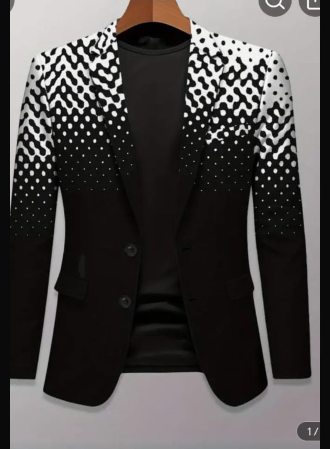 Black & Gold Wave Luxury Suit Set