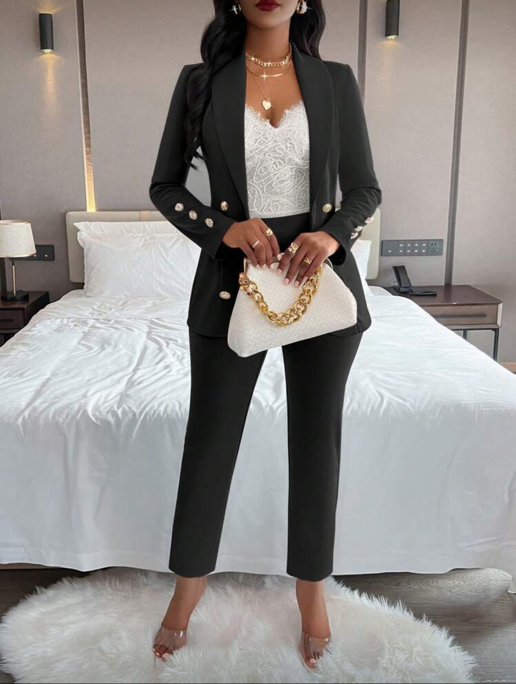 Elegant Women’s Tailored Blazer & Pants Set