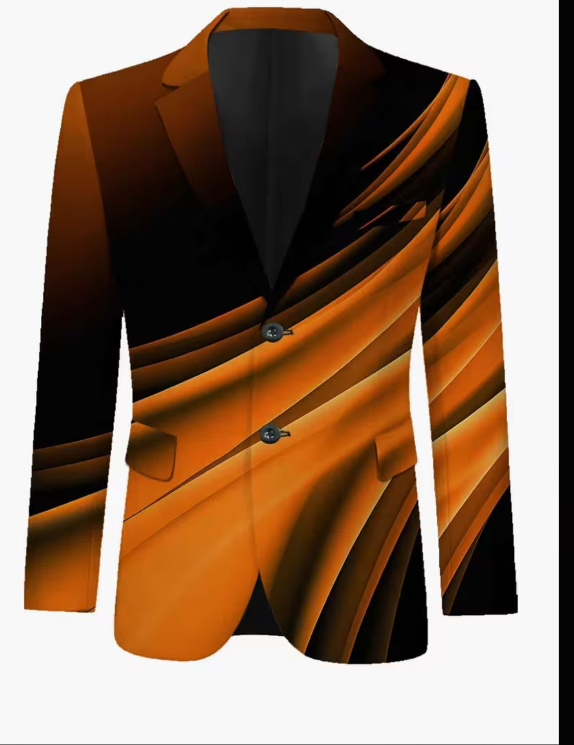 Black & Gold Wave Luxury Suit Set