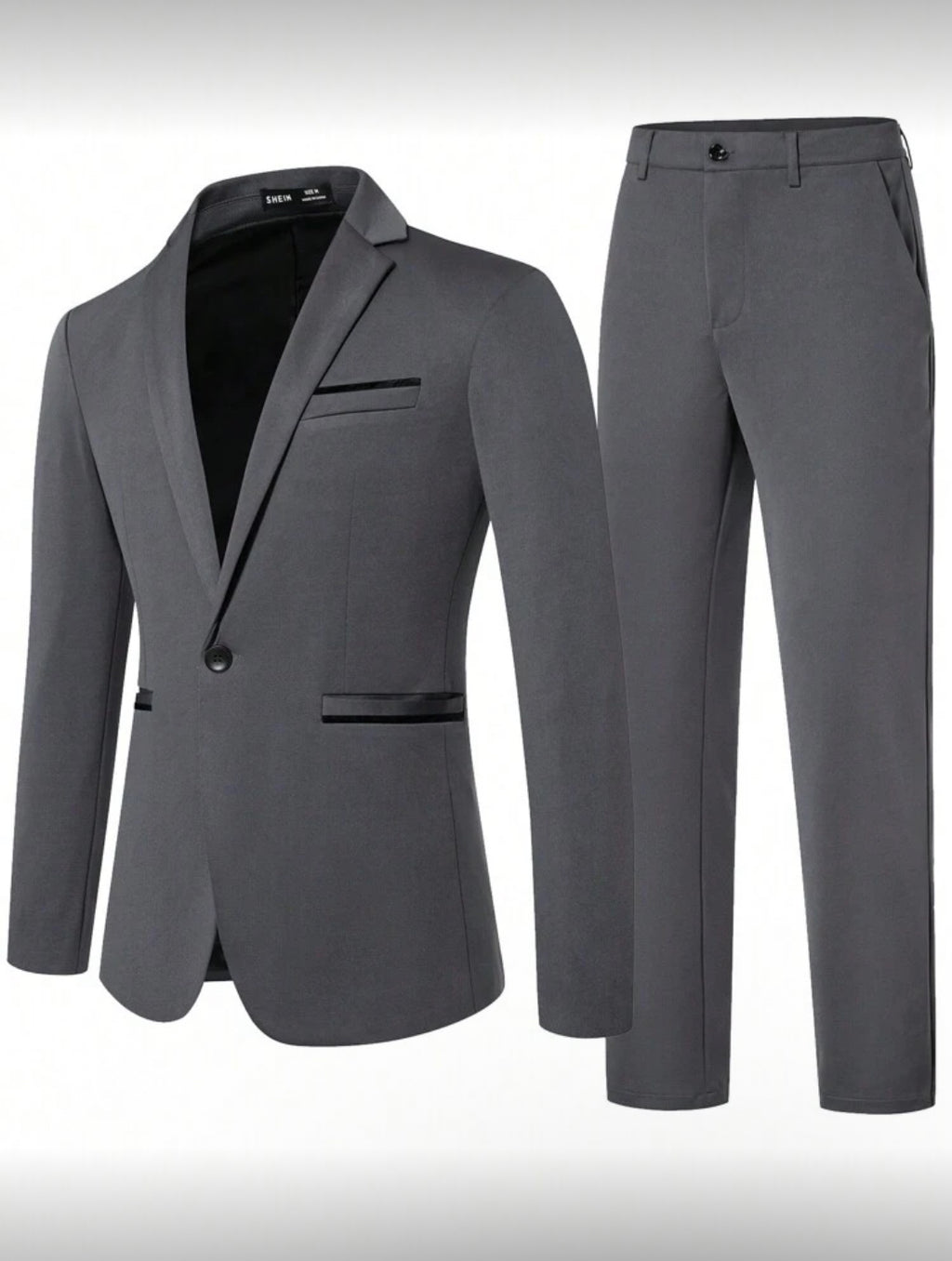 Modern Grey Slim-Fit Suit (Casual Chic)