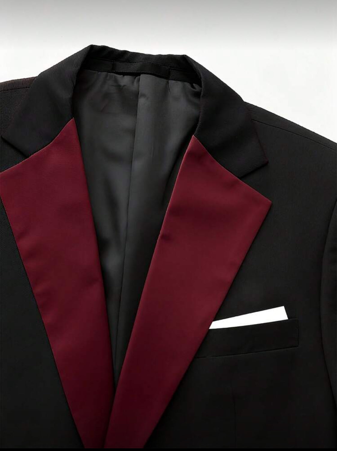 Midnight Silver Contrast Tuxedo Set