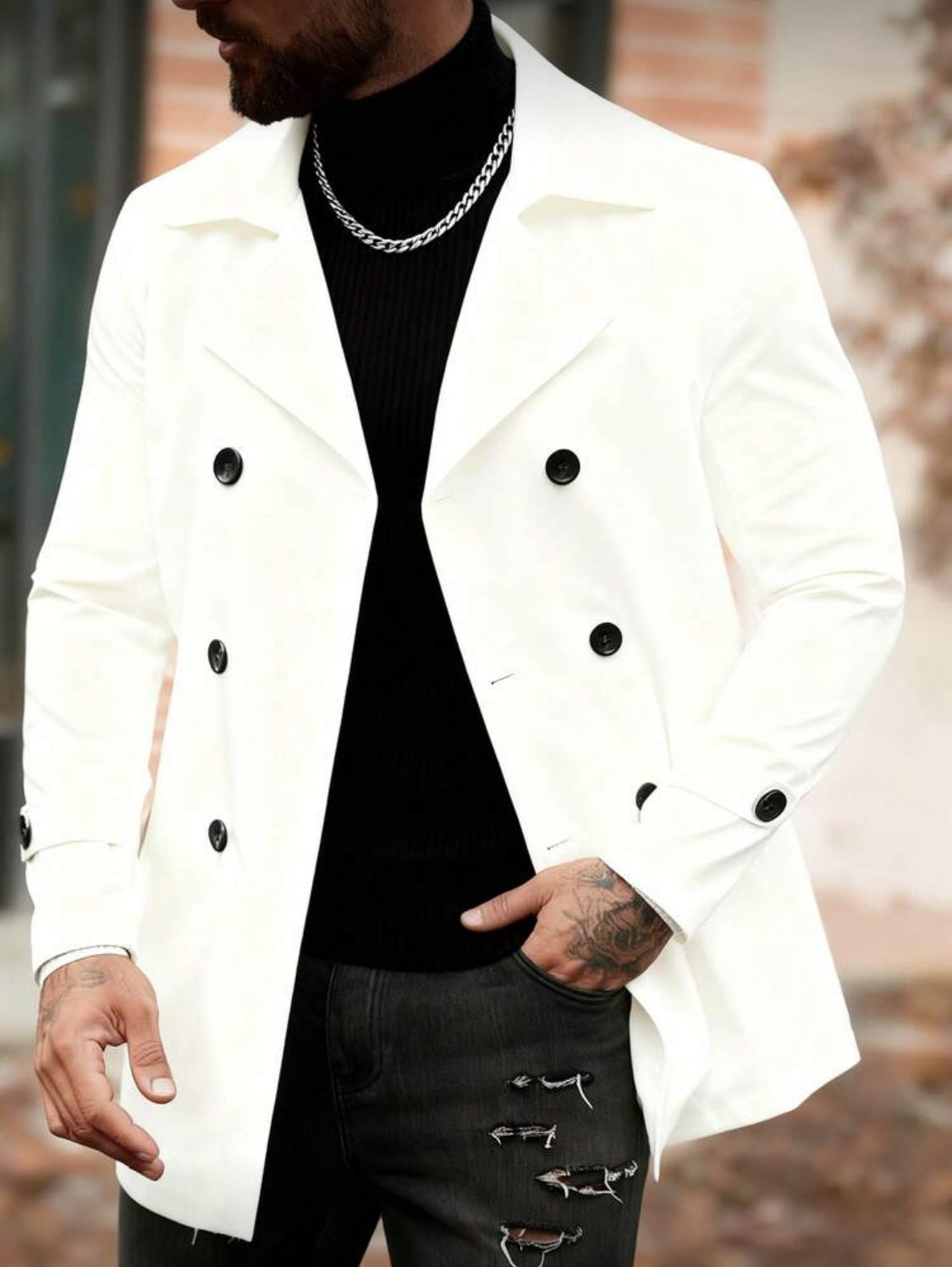 Men’s Classic Double-Breasted Peacoat