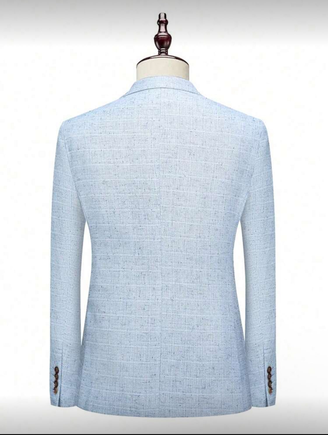 Classic Light Blue Double-Breasted Men’s Suit