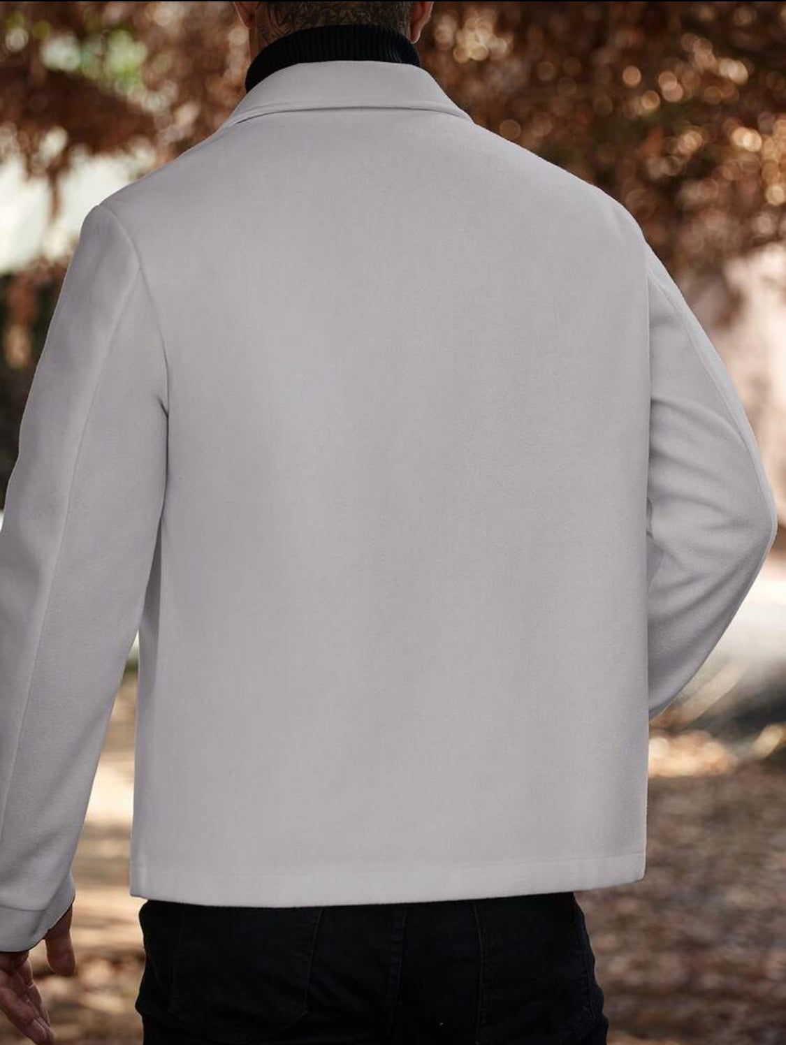 Men’s Contrast Pocket Wool-Blend Jacket