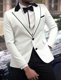 White & Black Classic Tuxedo Suit