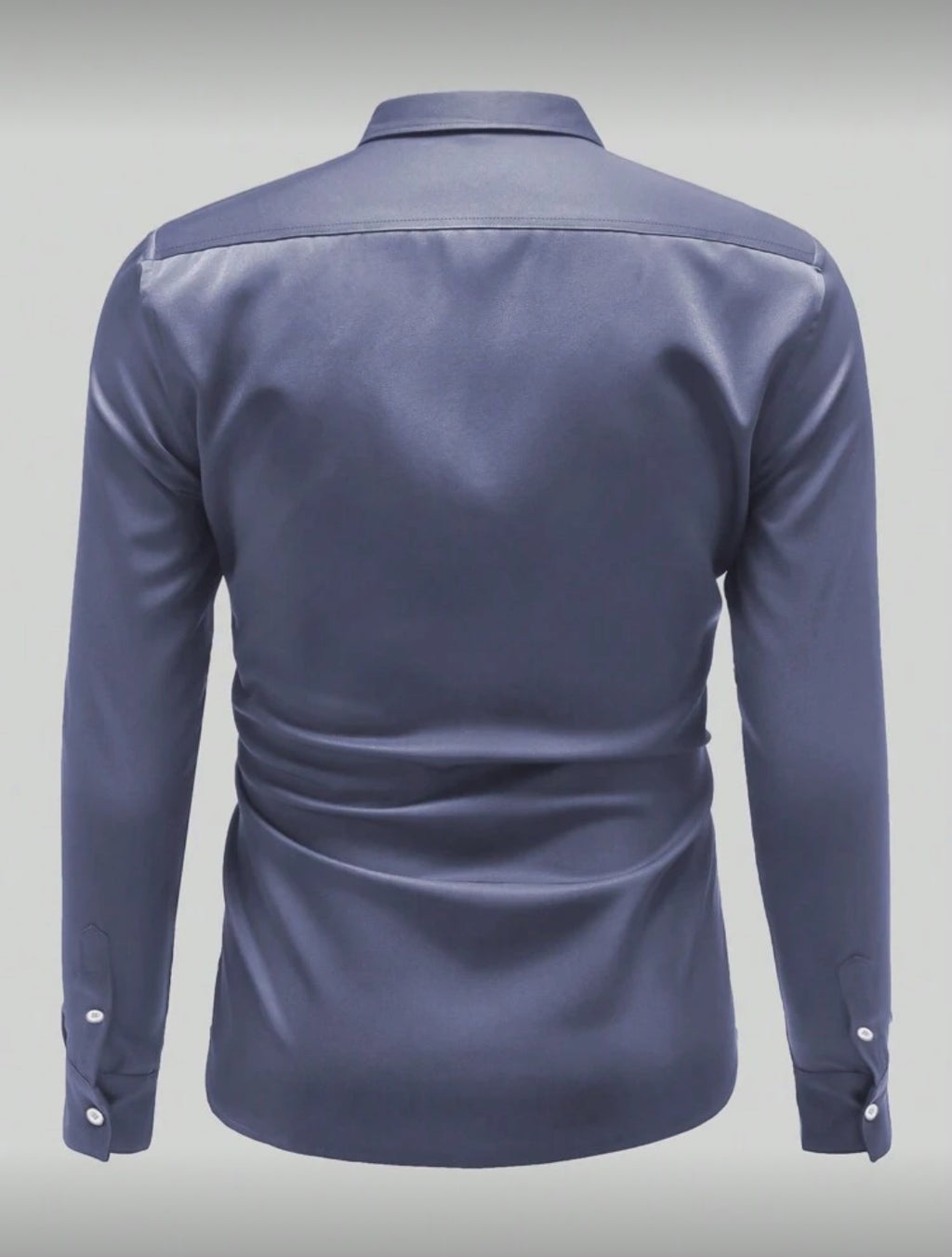 Men’s Slim Fit Satin Dress Shirt – Modern Elegant Style