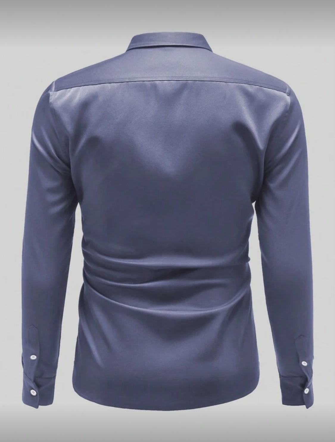 Men’s Slim Fit Satin Dress Shirt – Modern Elegant Style