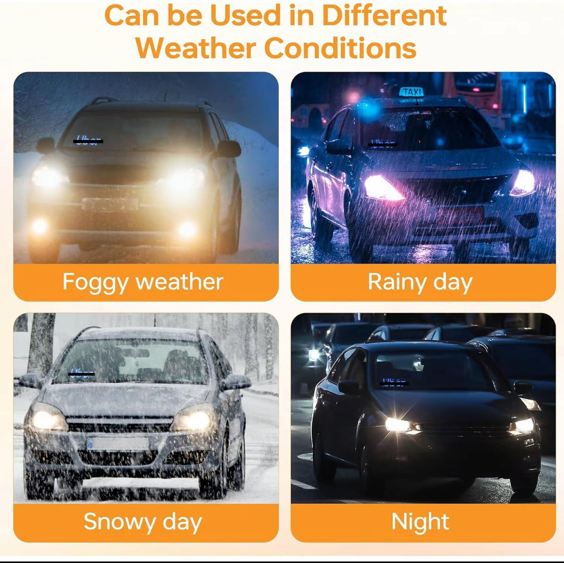 USB LED Uber Sign – Bright Ride-Share Dashboard Light with On/Off Switch