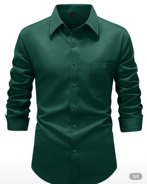 Classic Slim-Fit Long Sleeve Dress Shirt