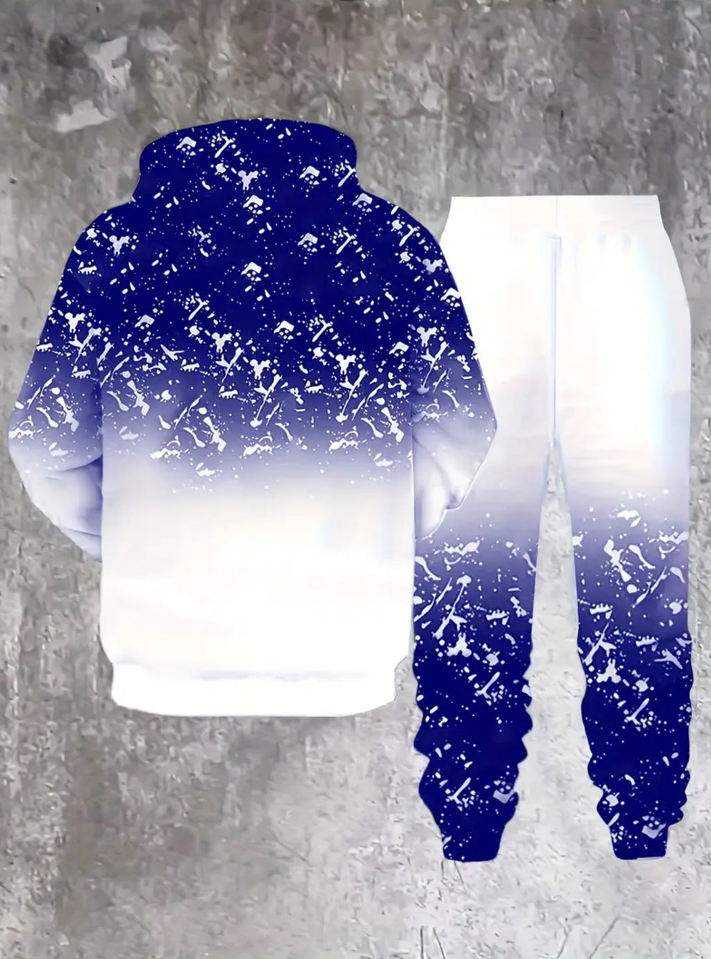 Men’s King Gradient Splatter Hoodie & Jogger Set