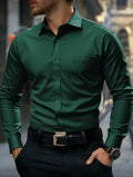 Classic Slim-Fit Long Sleeve Dress Shirt