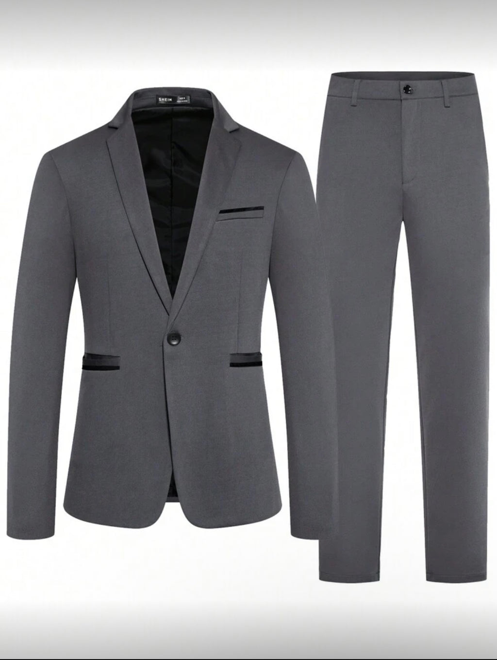 Modern Grey Slim-Fit Suit (Casual Chic)