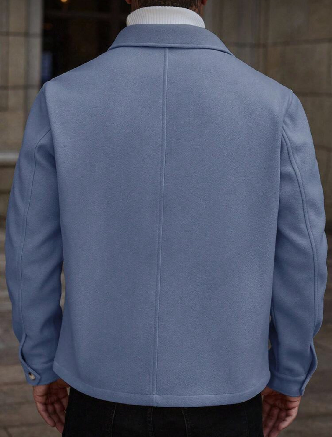 Men’s Minimalist Zip-Up Wool Jacket