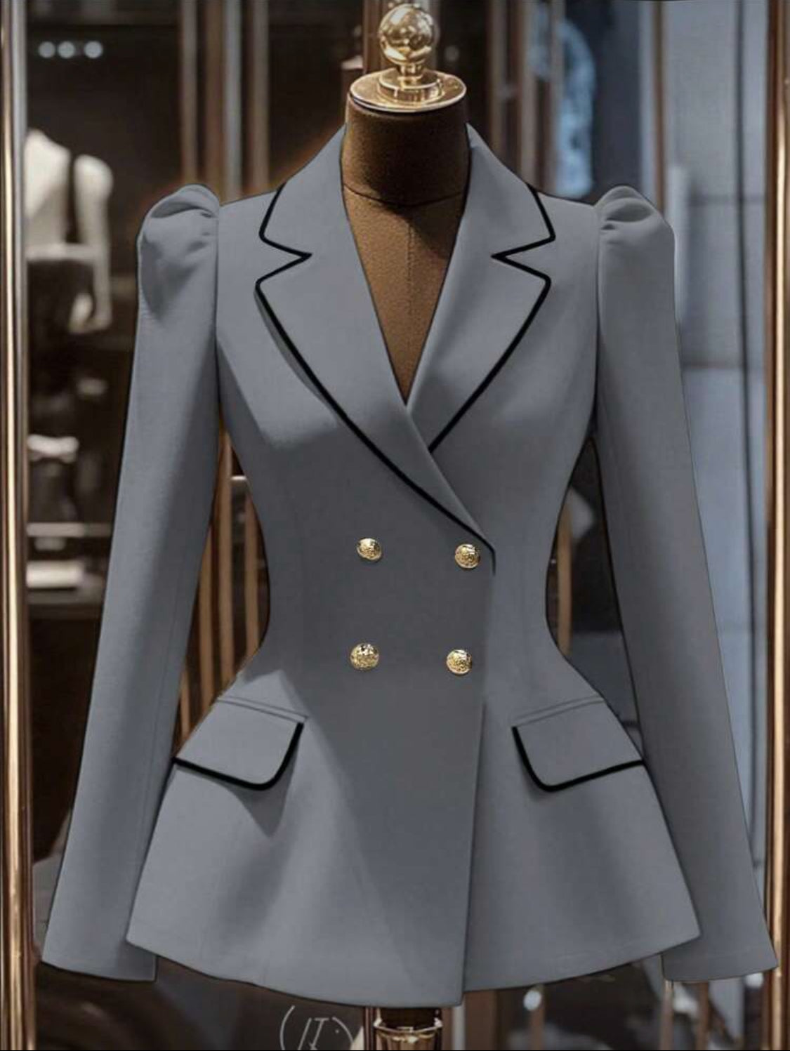 Elegant Double-Breasted Tailored Blazer