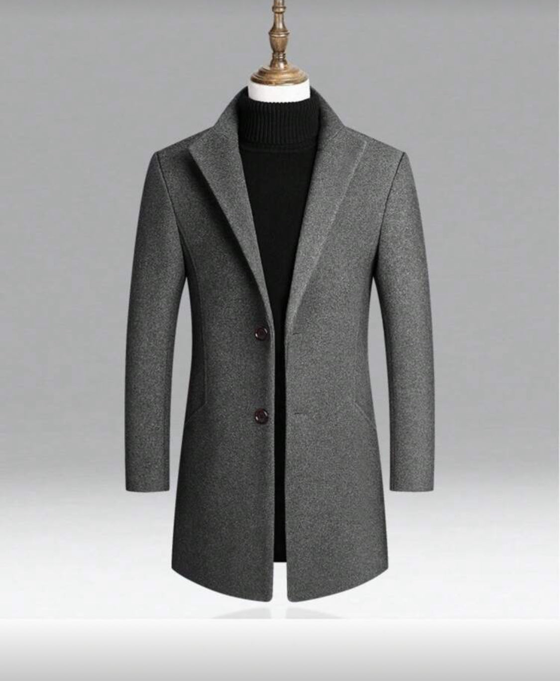 Men’s Thermal Wool Blend Overcoat