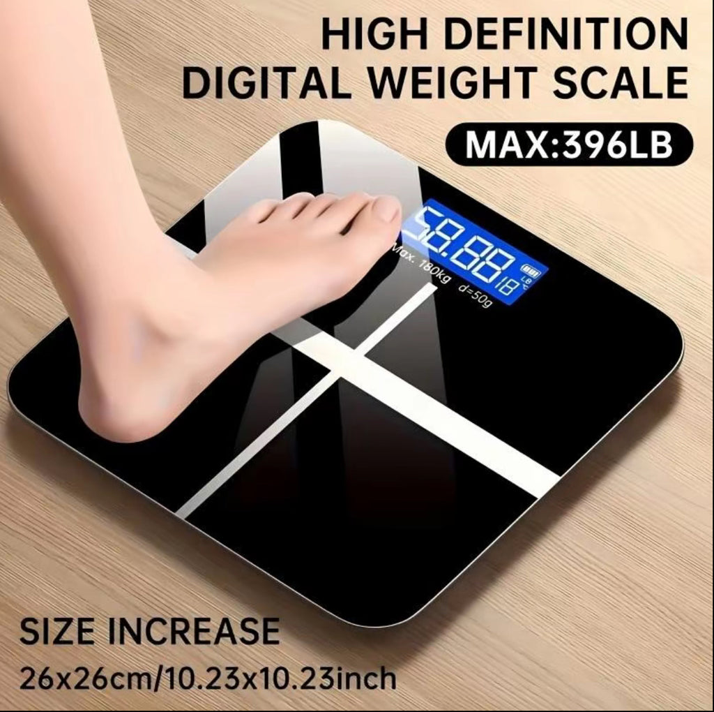 High-Definition Digital Bathroom Scale – Large LED Display, 396 lb Capacity