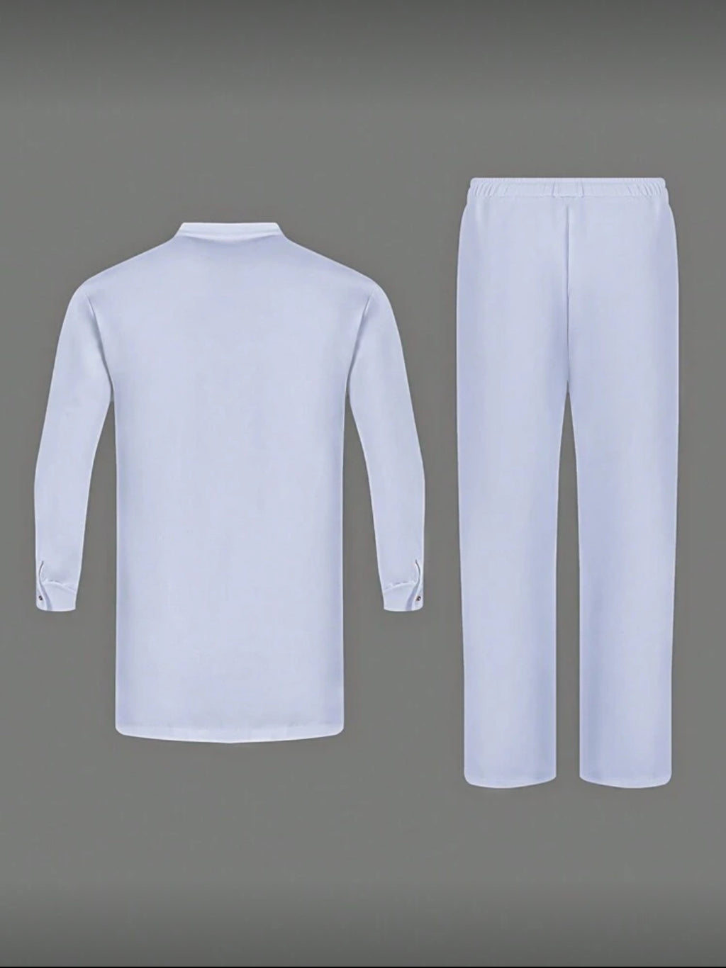 Classic White Men’s Traditional Two-Piece Outfit