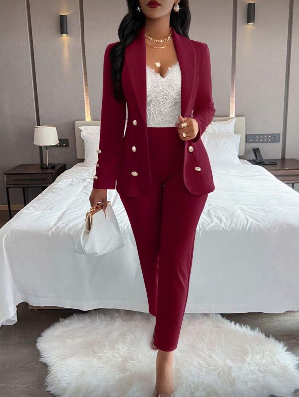 Elegant Women’s Tailored Blazer & Pants Set
