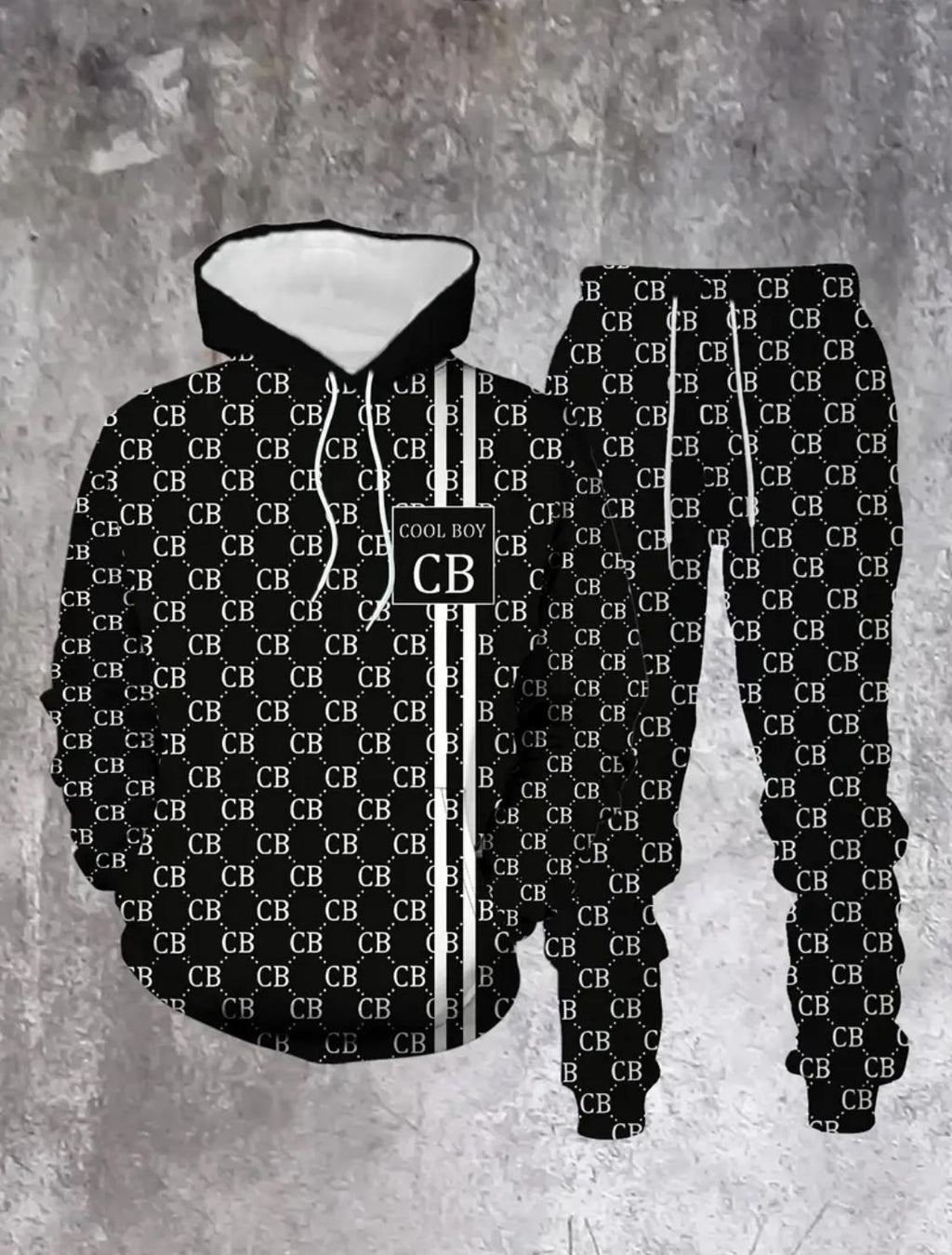 "ELI’S COLLECTION – Premium CB Pattern Sweatsuit Set”