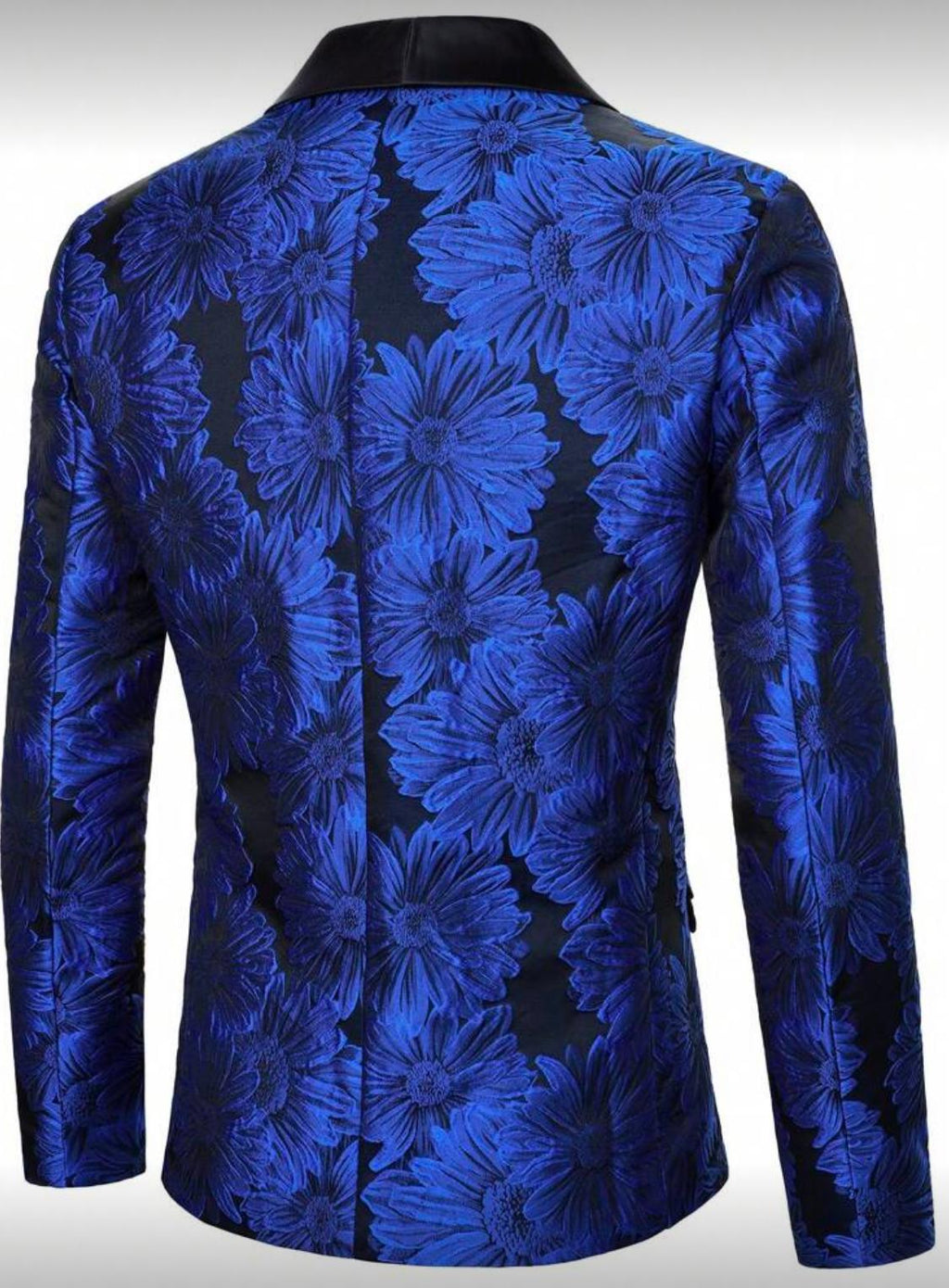 ELi’S Collection – Men’s Luxury Blue Floral Tuxedo Blazer