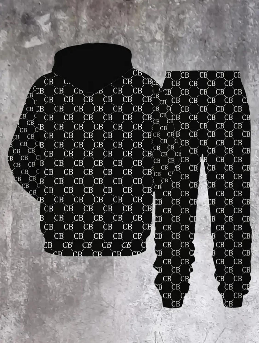 "ELI’S COLLECTION – Premium CB Pattern Sweatsuit Set”