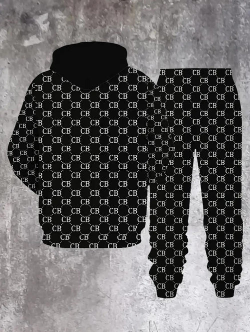 "ELI’S COLLECTION – Premium CB Pattern Sweatsuit Set”