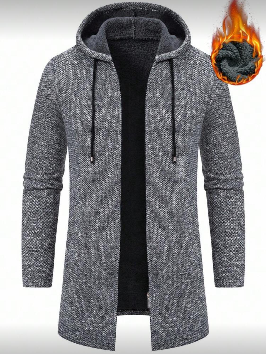 Men’s Thermal Fleece-Lined Hooded Cardigan