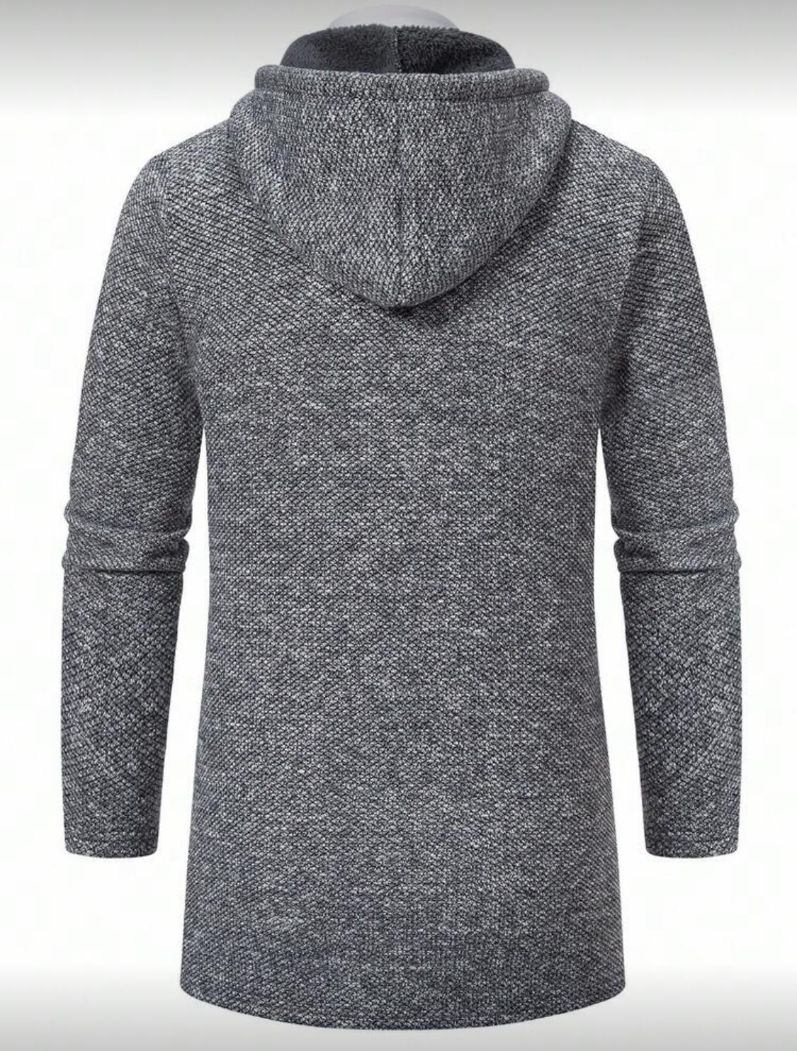 Men’s Thermal Fleece-Lined Hooded Cardigan