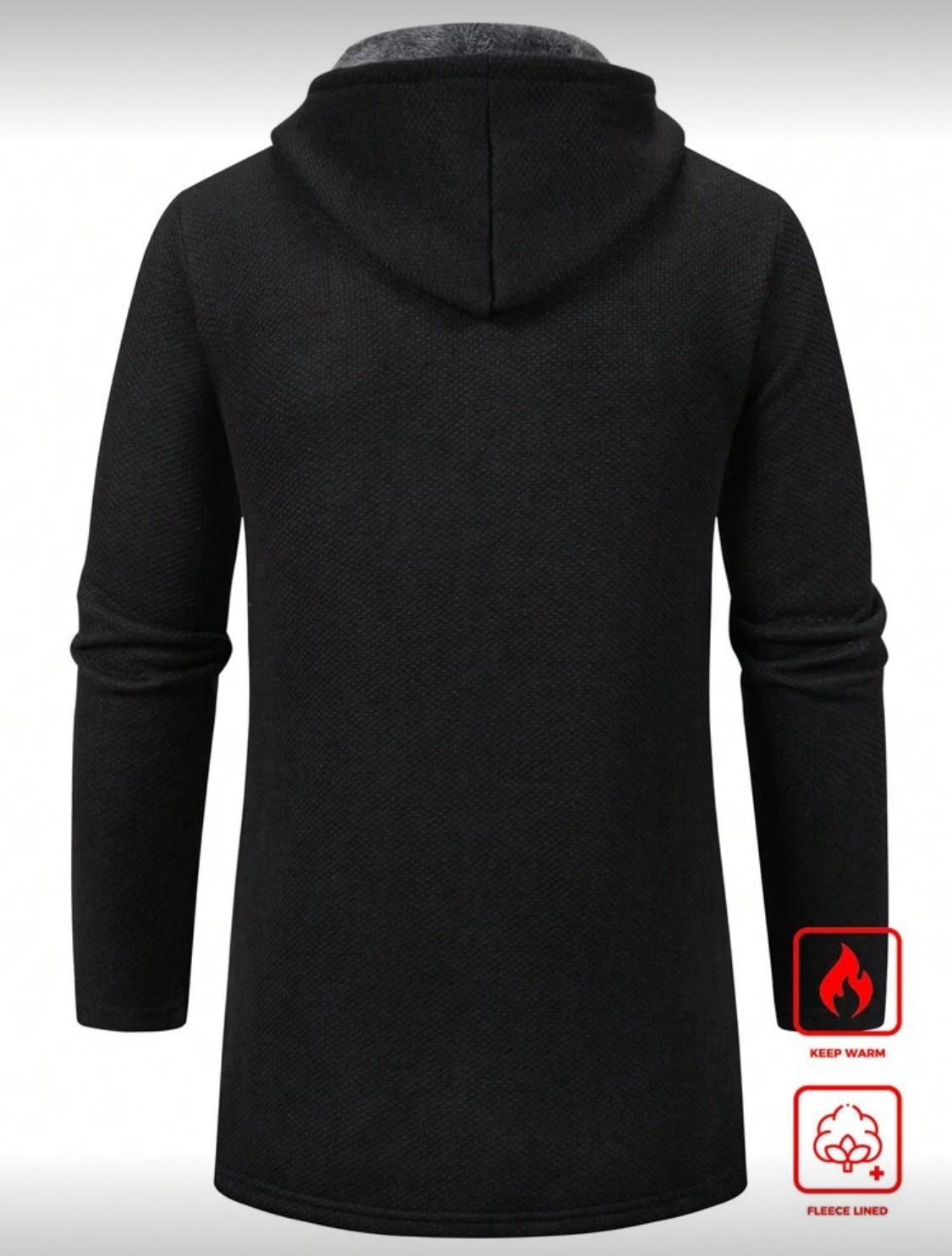 Men’s Thermal Fleece-Lined Hooded Cardigan